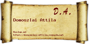 Domoszlai Attila névjegykártya